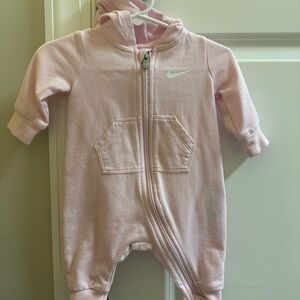 Nike Baby Light Pink Footed One Piece 3m VGUC